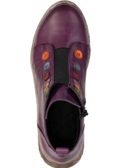 Hot Gemini , trendige Damen-Stiefeletten, Winterschuhe, Weite G, mit herausnehmbarem Fußbett LILA