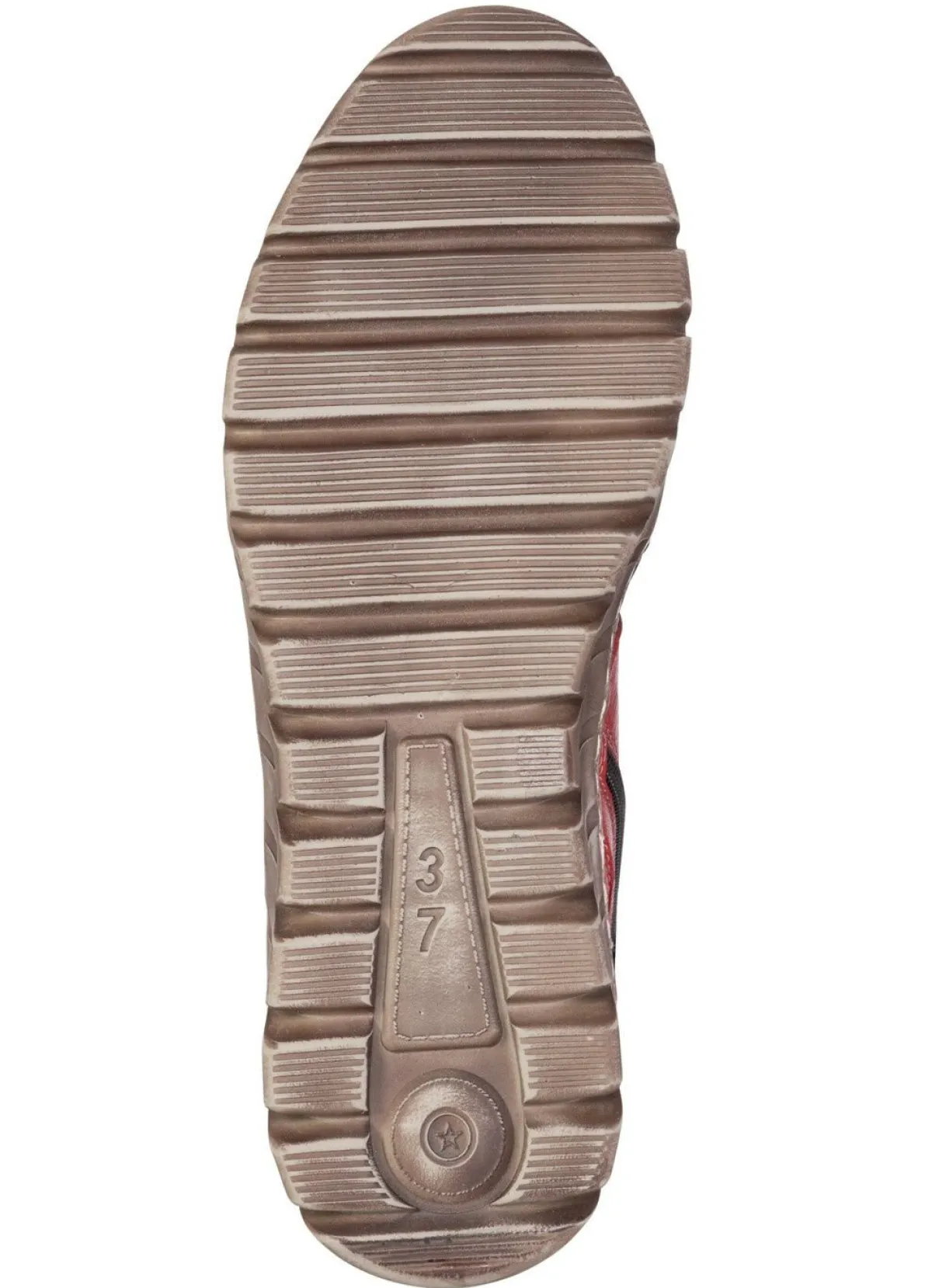 Discount Gemini , trendige Damen-Stiefeletten, Winterschuhe, Weite G, mit herausnehmbarem Fußbett ROT-BUNT