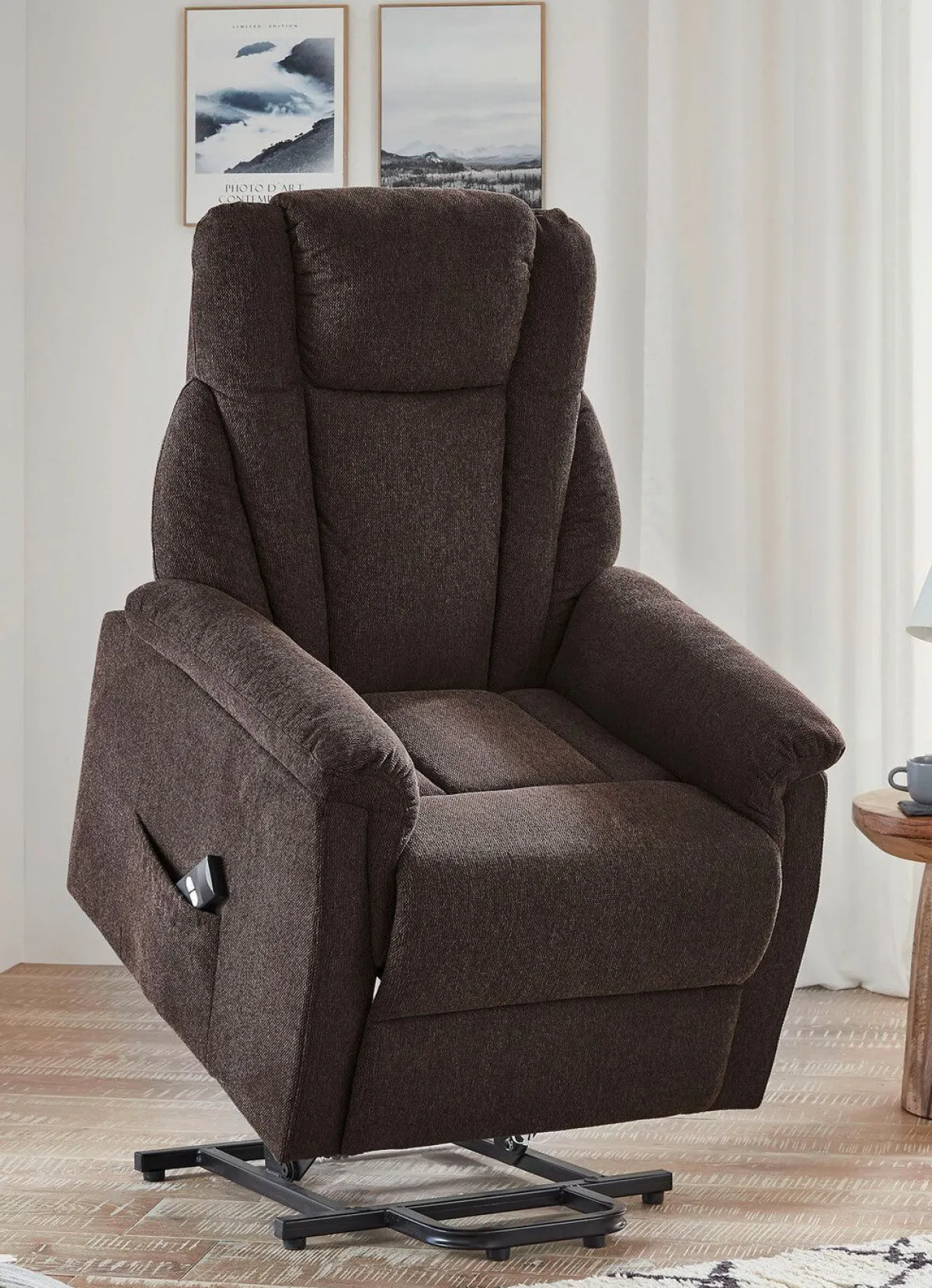 BADER Gemütlicher TV-Sessel mit Motor und Aufstehhilfe BRAUN