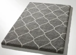 Hot BADER Gemütlich weiche Hochflor-Brücken und -Teppiche GRAU