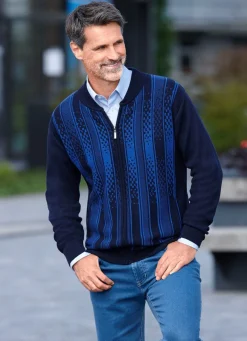 Hot BADER Gemusterte Jacke in 2 Farben MARINE