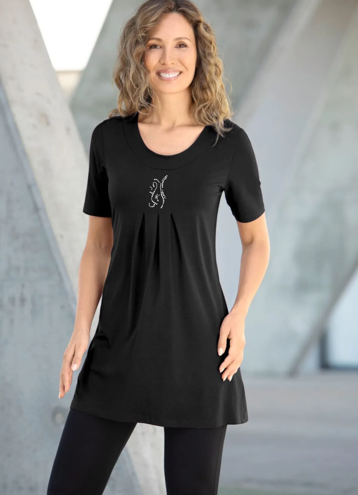 Online BADER Geschmackvolles Longshirt in 2 Farben SCHWARZ
