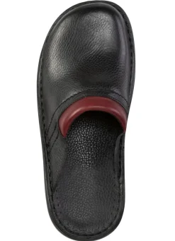 Sale GINO GALANTE , bequeme Herren-Pantoletten, Weite H, aus Leder SCHWARZ-CHIANTI