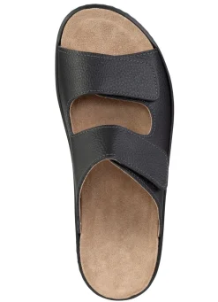 Discount GINO GALANTE , bequeme Herren-Pantoletten, Weite H, mit herausnehmbarem Fußbett SCHWARZ