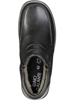 Sale GINO GALANTE , gefütterte Herren-Boots, Winterschuhe, mit Lammfell SCHWARZ