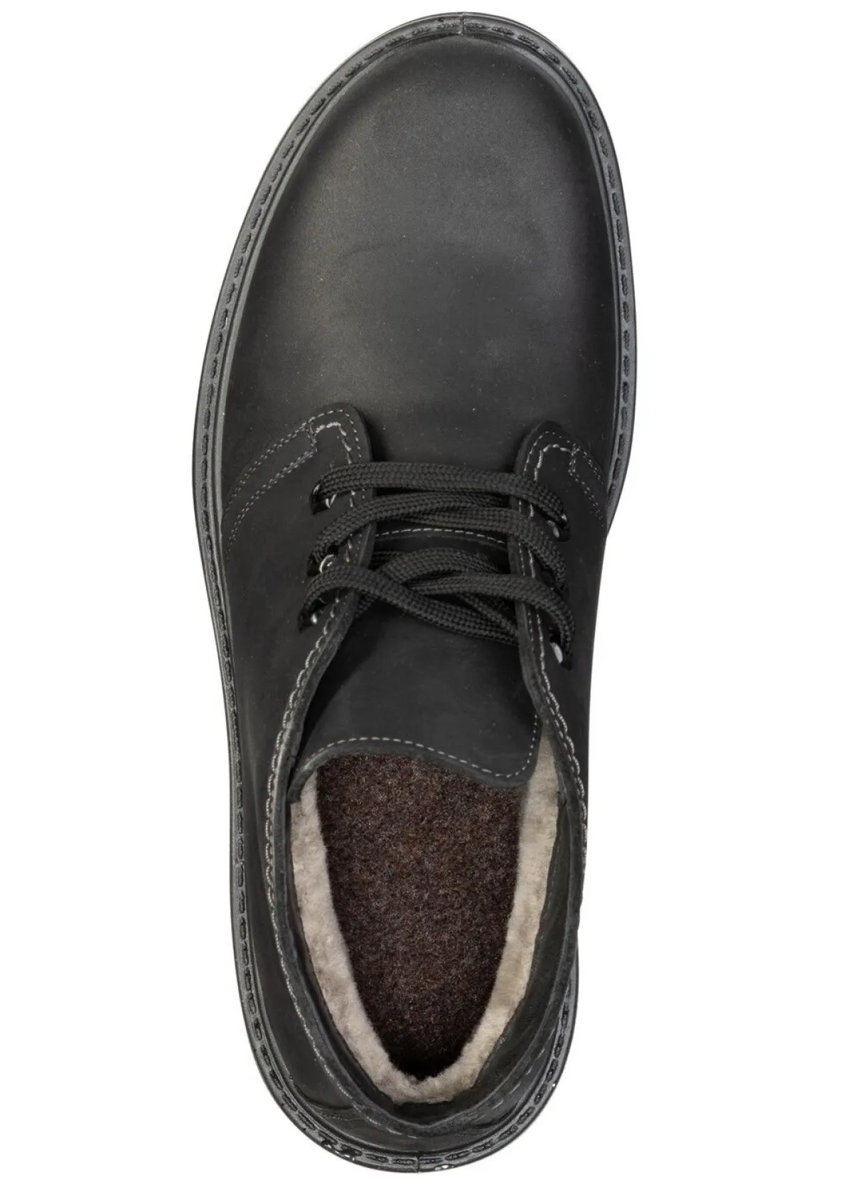 GINO GALANTE , gefütterte Herren-Boots, Winterschuhe, Weite H, mit Lammfell SCHWARZ