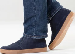 New GINO GALANTE , gefütterte Herren-Boots, Winterschuhe, mit Wolle MARINE