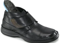 Hot GINO GALANTE , gefütterte Herren-Boots, Winterschuhe, Weite K, mit herausnehmbarem Fußbett SCHWARZ-GRAU