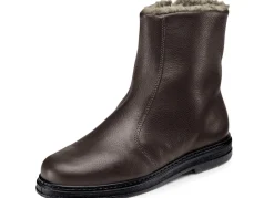 New GINO GALANTE , gefütterte Herren-Stiefel, Winterschuhe, mit Lammfell MOKKA