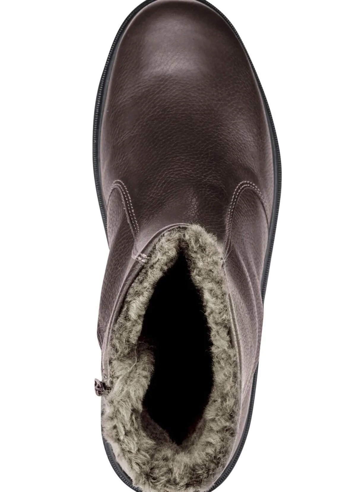 New GINO GALANTE , gefütterte Herren-Stiefel, Winterschuhe, mit Lammfell MOKKA