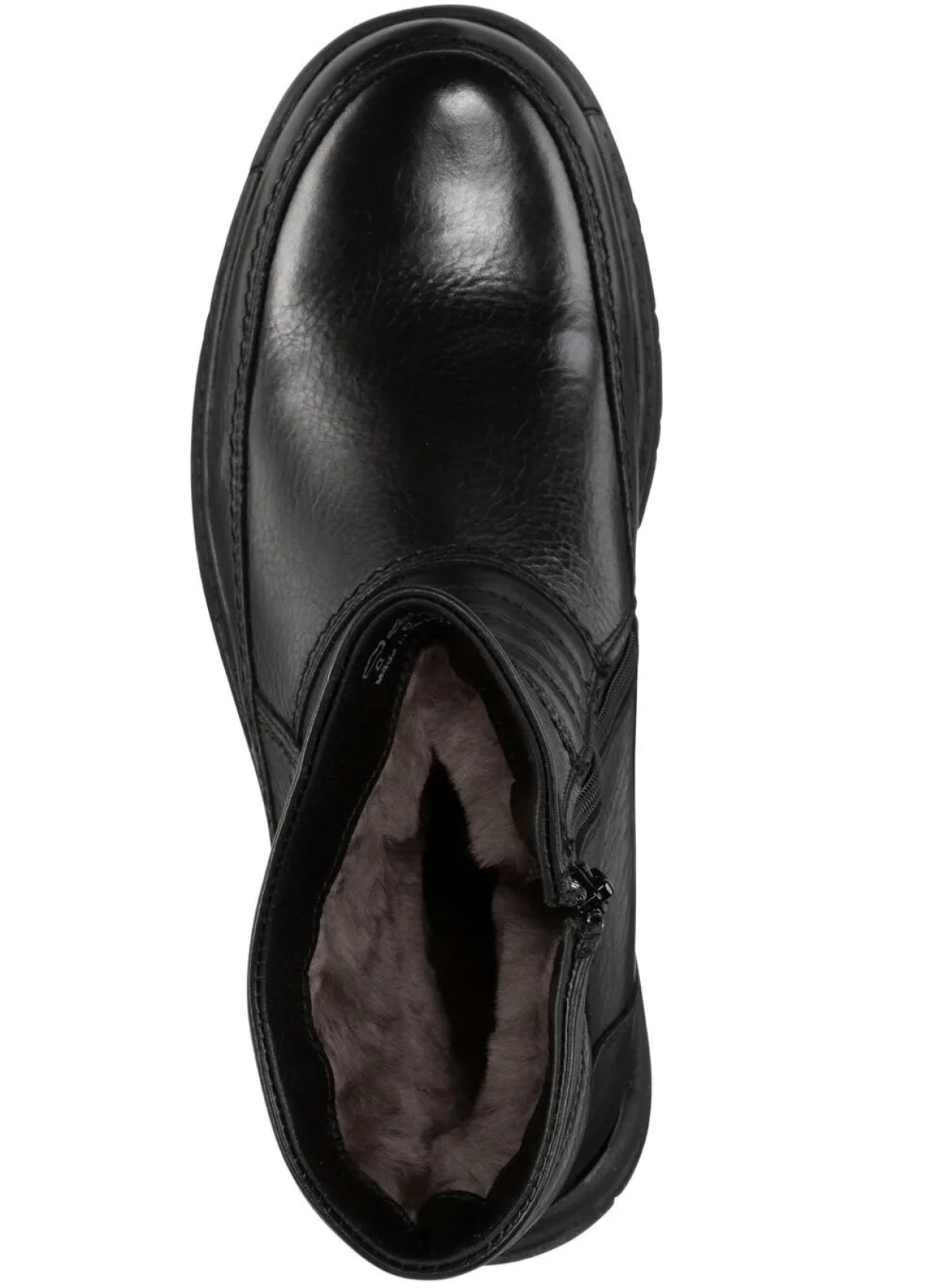 Outlet GINO GALANTE , gefütterte Herren-Stiefel, Winterschuhe, mit Lammfell SCHWARZ