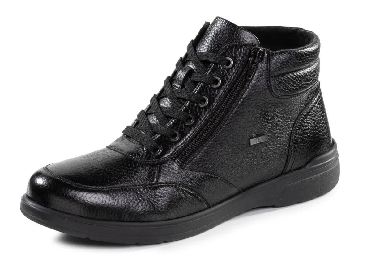 Outlet GINO GALANTE , gefütterte Herren-Boots, Winterschuhe, mit Reißverschluss SCHWARZ