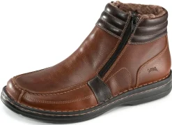 Online GINO GALANTE , gefütterte Herren-Boots, Winterschuhe, mit herausnehmbarem Fußbett COGNAC-MOKKA