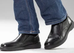 New GINO GALANTE , klassische Herren-Slipper, aus Hirschleder SCHWARZ