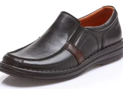 Sale GINO GALANTE , klassische Herren-Slipper, mit herausnehmbarem Fußbett SCHWARZ