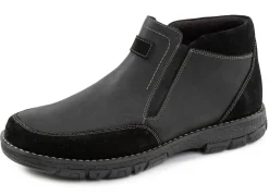Hot GINO GALANTE , klassische Herren-Boots, mit herausnehmbarem Fußbett SCHWARZ