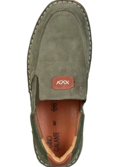 GINO GALANTE , leichte Herren-Slipper, mit herausnehmbarem Fußbett KHAKI