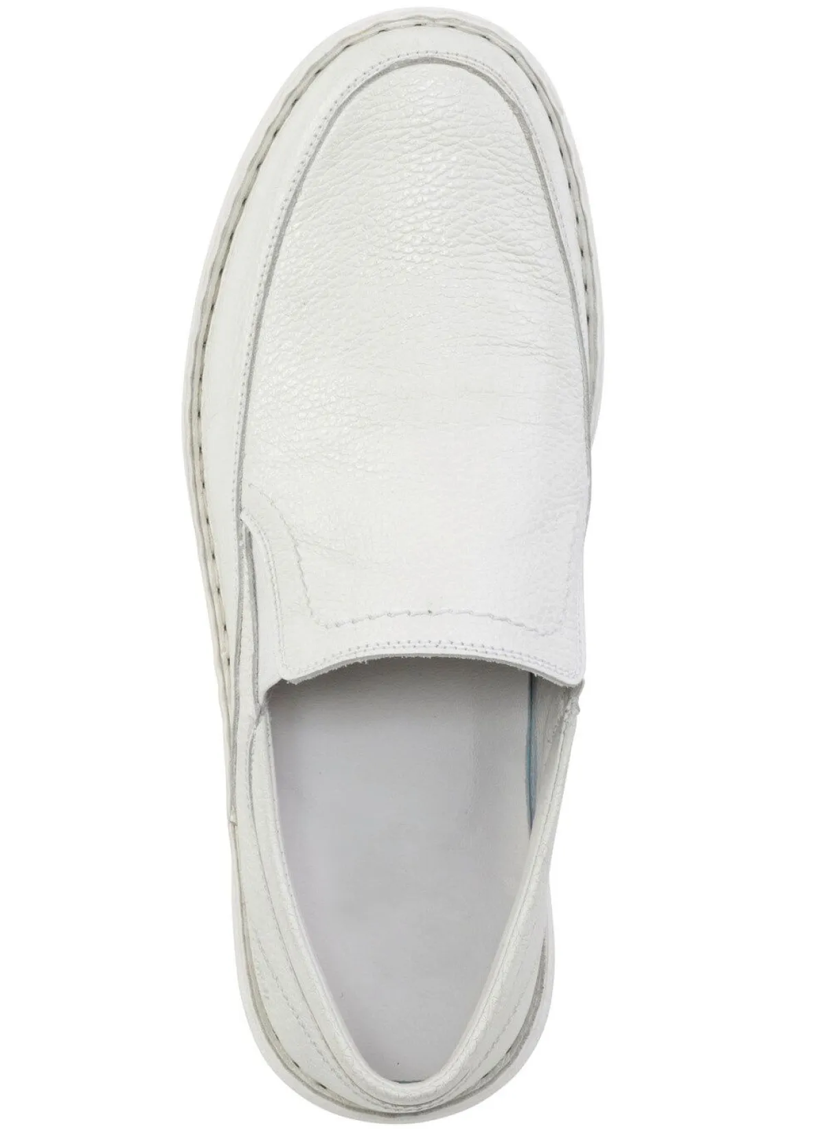 GINO GALANTE Slipper aus genarbtem Nappaleder NATURWEISS