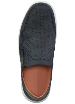 Discount GINO GALANTE Slipper aus luftig perforiertem Rind-Nubukleder DUNKELBLAU