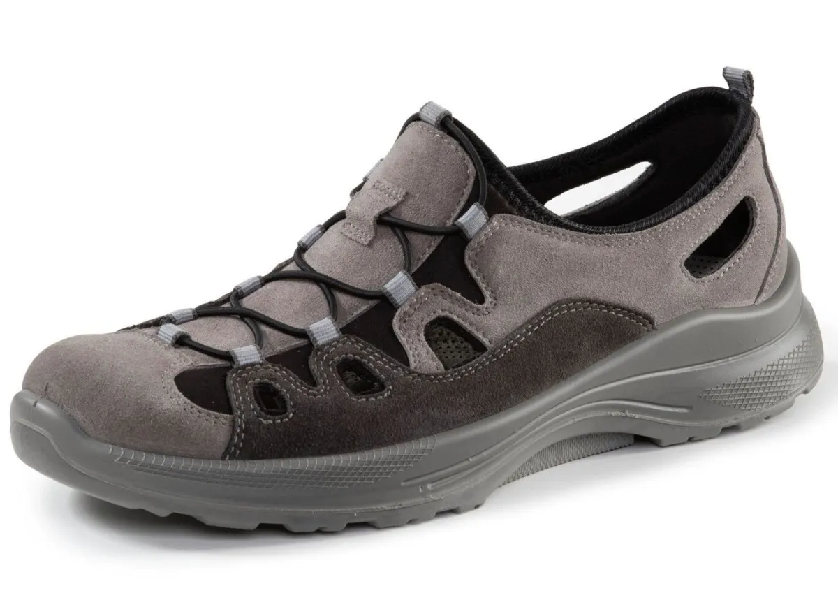 GINO GALANTE Slipper mit elastischer Zierschnürung TAUPE-STEIN