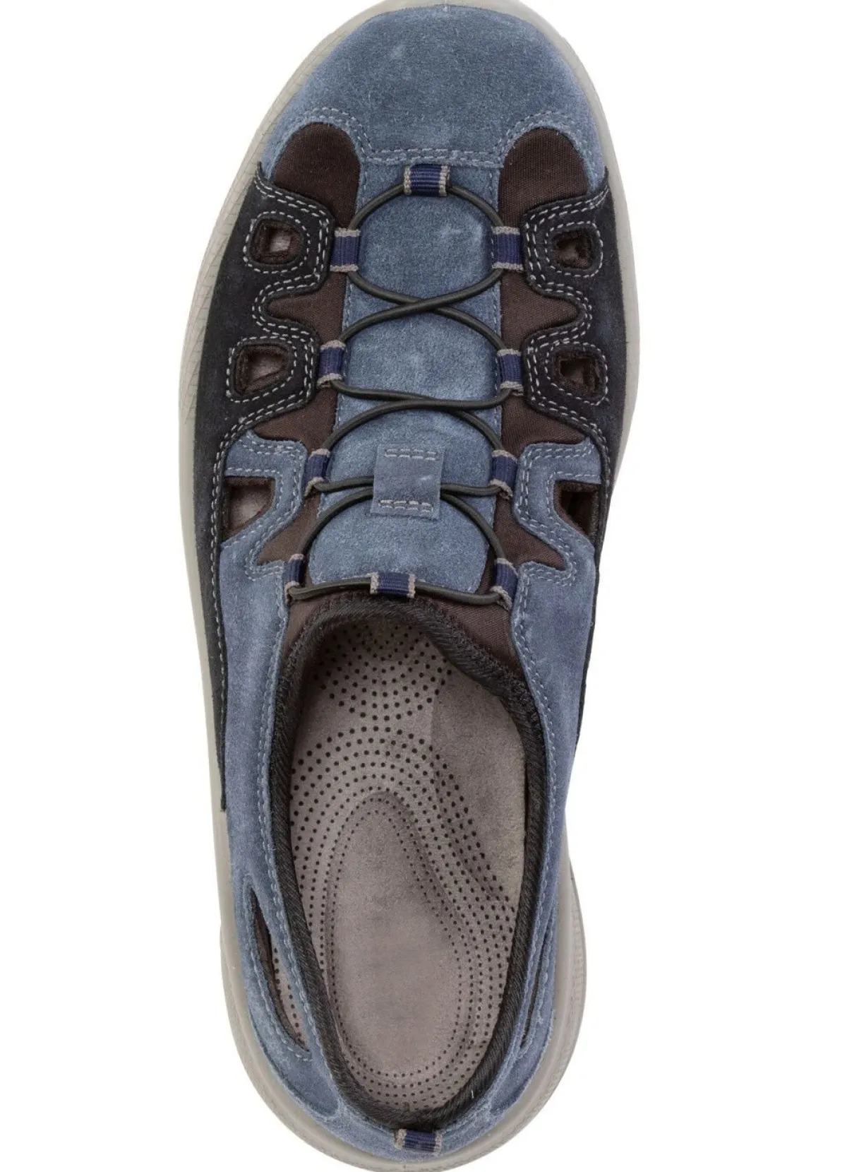 GINO GALANTE Slipper mit elastischer Zierschnürung BLAU