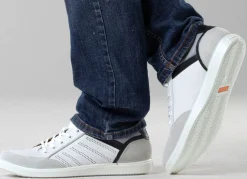 Outlet GINO GALANTE Sneaker mit Kontrast-Besätzen und Zierlochung WEISS