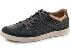 GINO GALANTE Sneaker mit Kontrast-Besätzen und Zierlochung BLAU