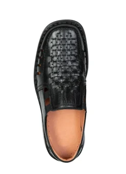 Discount GINO GALANTE , sommerliche Herren-Slipper, mit Gummizug SCHWARZ