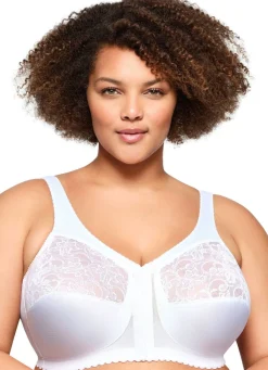 Discount BADER Glamorise Stütz-BH mit Vorderverschluss WEISS