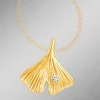 Sale BADER Glücksbringer Anhänger Ginkgo-Blatt mit Brillant