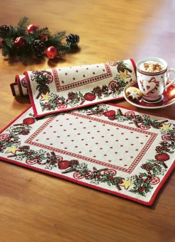 Hot BADER Gobelin Platz-Set, 2-teilig NATUR-BUNT
