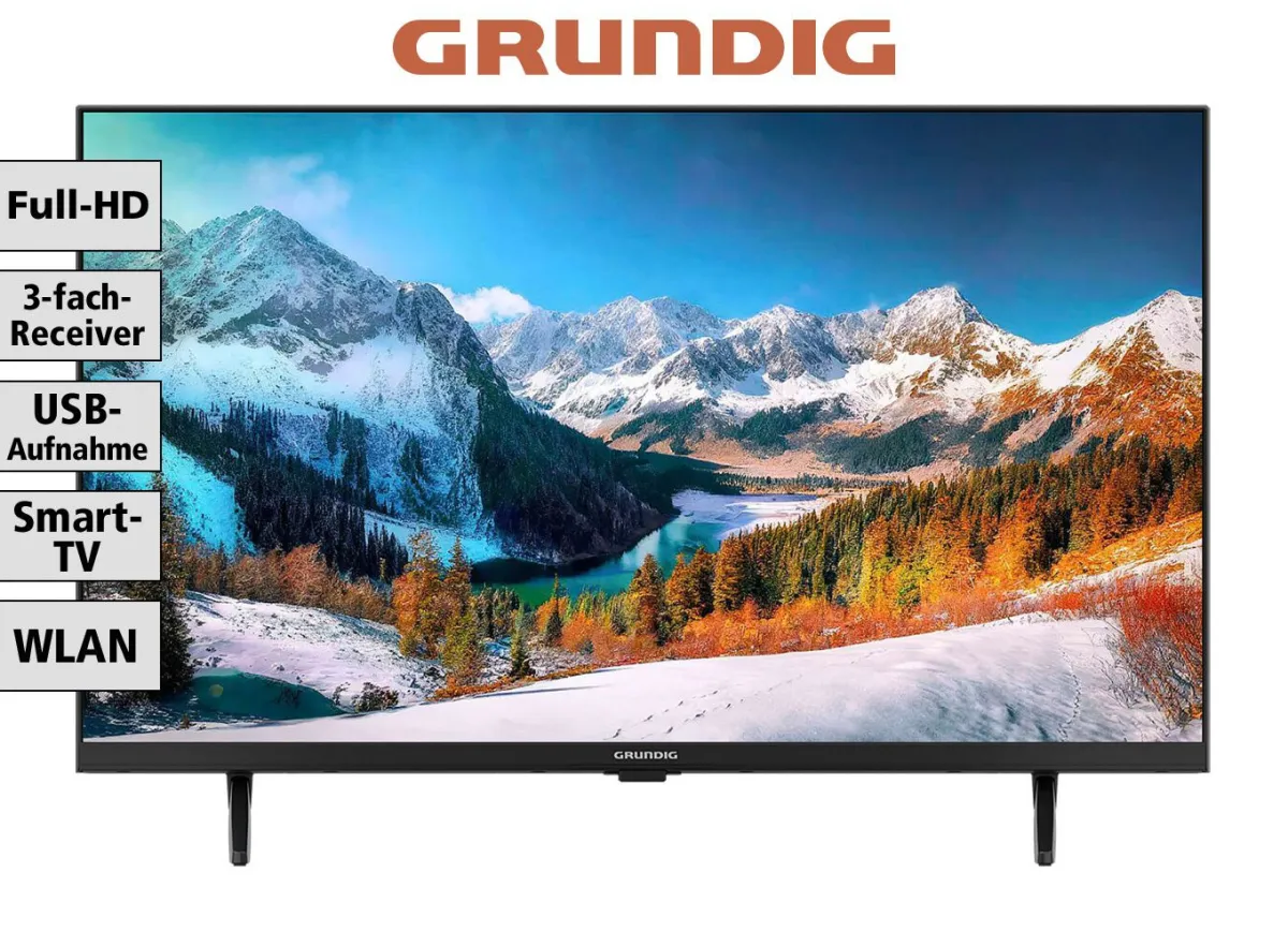 Clearance GRUNDIG 40GFB6440 Full-HD-Smart-LED-Fernseher SCHWARZ