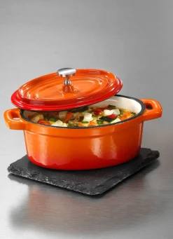 Outlet BADER „GSW“ Mini Serviertöpfchen aus Gusseisen ORANGE