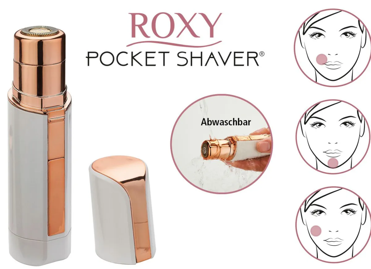 Discount MEDIA SHOP Haarentferner Roxy Pocket Shaver WEISS/GOLD
