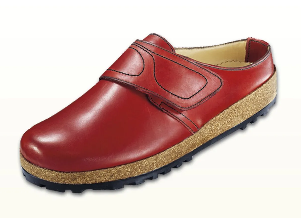 Discount HAFLINGER -Lederclog aus weichem Rindleder ROT