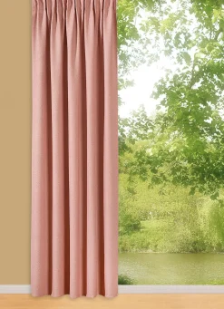 New BADER Halbtransparente Übergardine mit Kombiband apricot