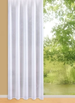 New BADER Halbtransparenter Store mit Universalschienenband weiß