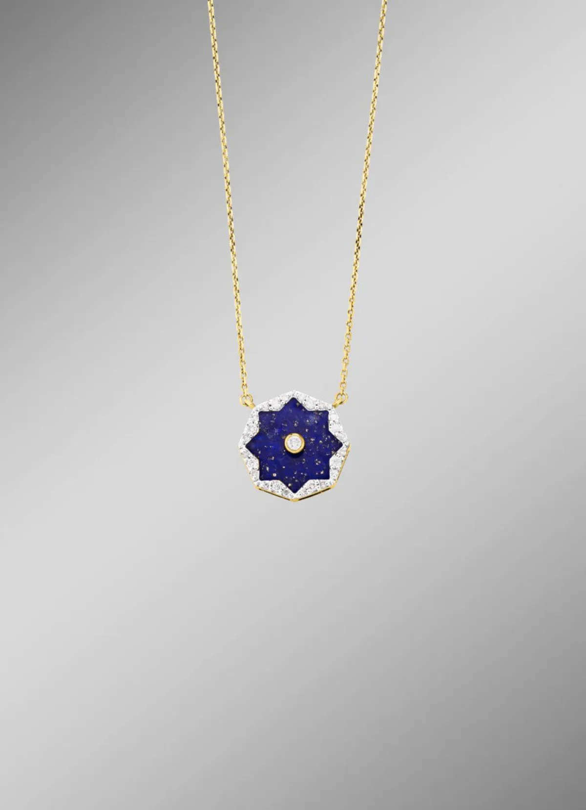 Clearance BADER Halskette mit echt Lapislazuli, Brillanten und Diamanten