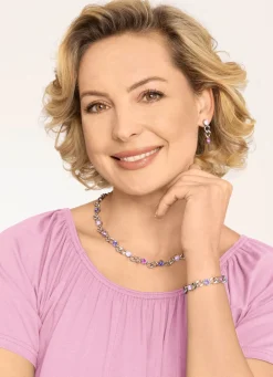 Outlet BADER Halskette mit Kristallen in Pink