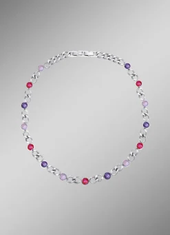 Outlet BADER Halskette mit Kristallen in Pink