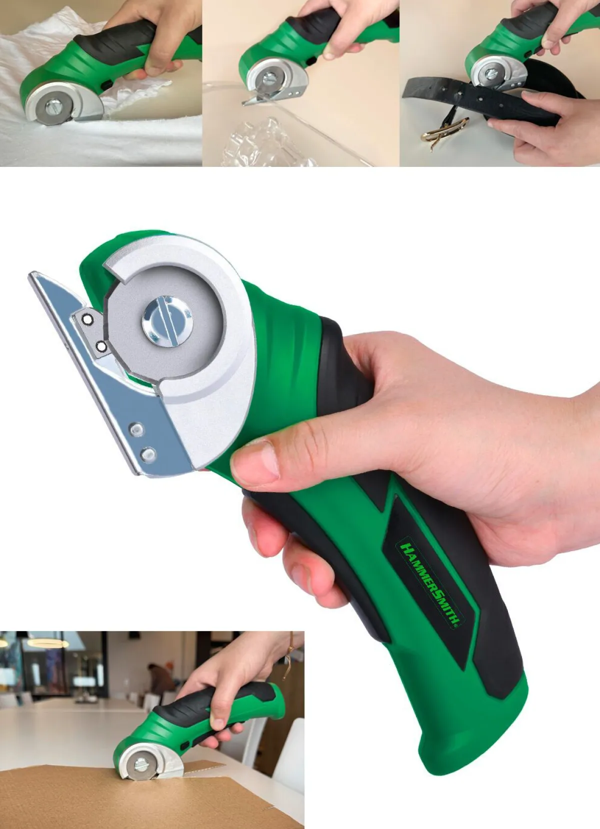 Hot BADER „Hammersmith SharpSpin“ Akku-Universalschneider GRÜN-SCHWARZ