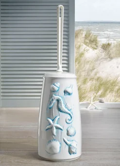Outlet BADER Handgearbeitete WC-Garnitur aus Keramik CREME-TÜRKIS