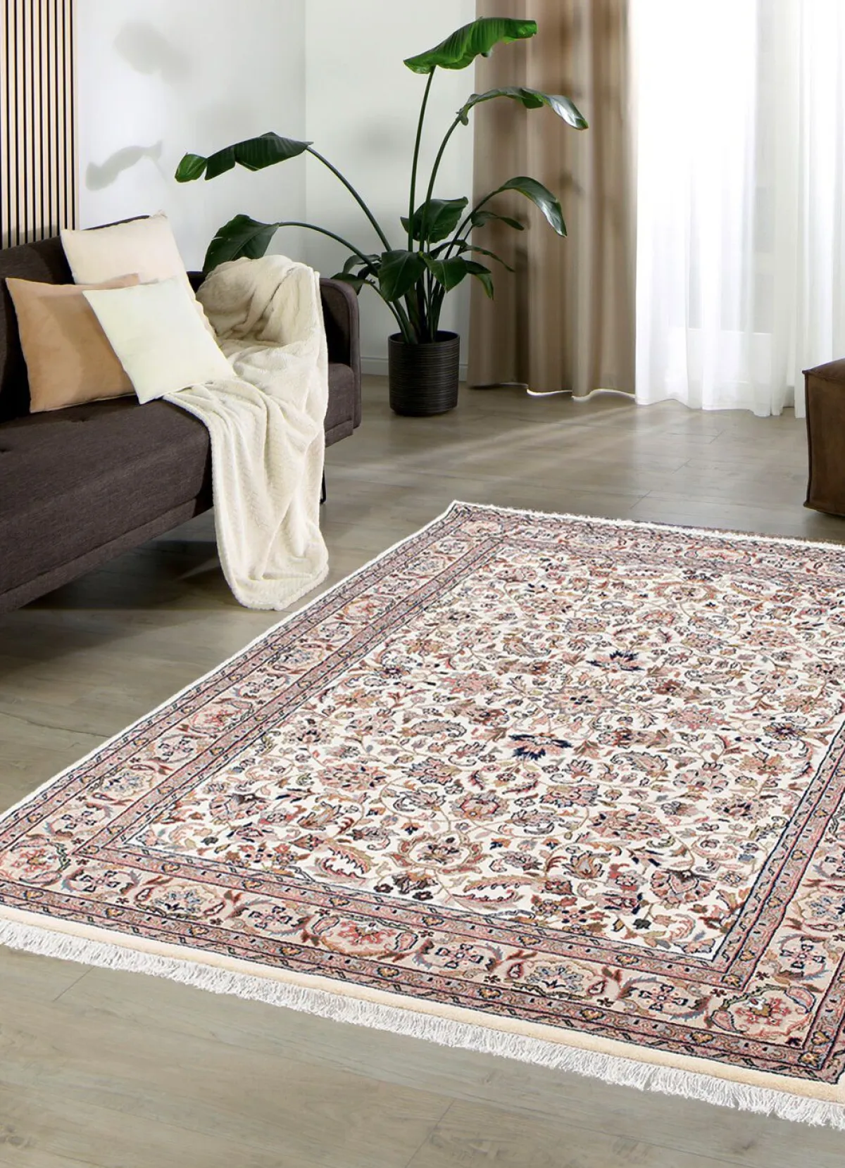 New BADER Handgeknüpfte Brücken und Teppiche aus 100% Schurwolle BEIGE