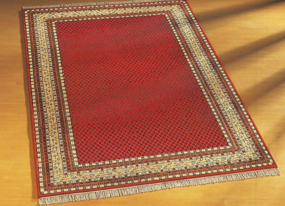 Best BADER Handgeknüpfter Orientteppich aus Indien ROTGRUNDIG