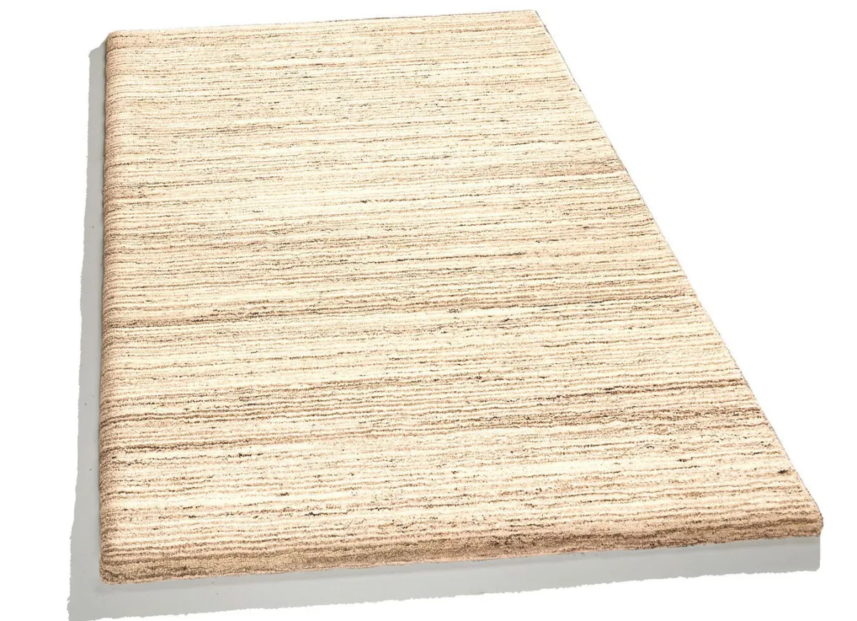 Best BADER Handgetuftete Brücken, Teppiche und Bettumrandung UNI BEIGE