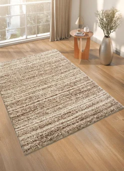 Sale BADER Handgetuftete Brücken und Teppiche mit dichtem Flor SAND MELIERT