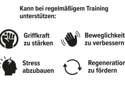 Best BADER Hand-und Unterarmtrainer Reflexit GRAU-TÜRKIS