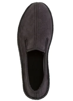 Clearance BADER Hausschuh aus Veloursmaterial SCHWARZ