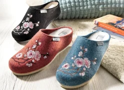 Outlet BADER Hausschuh mit Stickerei
