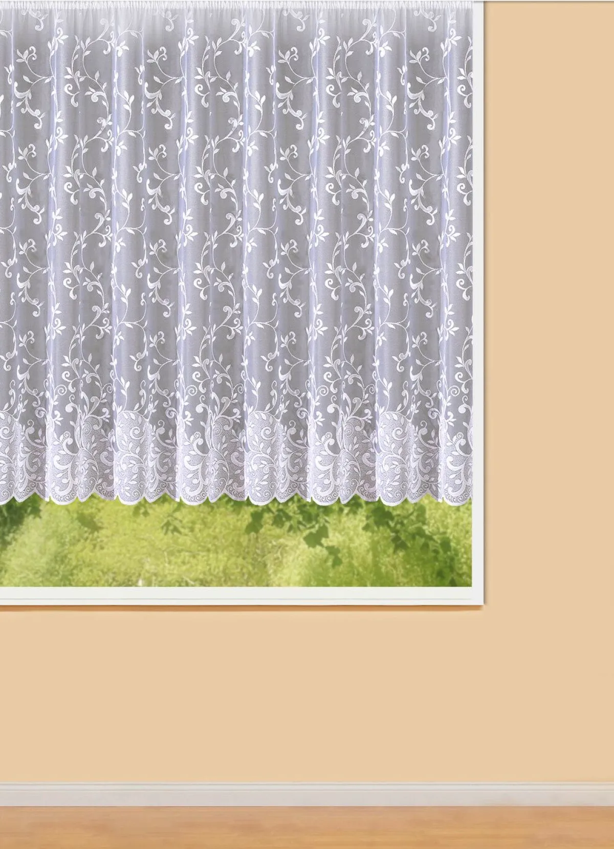 New BADER Hübscher Blumenfenster-Store WEISS
